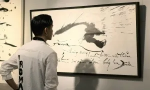 Tranh thủy mặc đề thơ